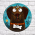 Chocolate Labrador & Bumble Bee - Personalised Pooch Art Clock